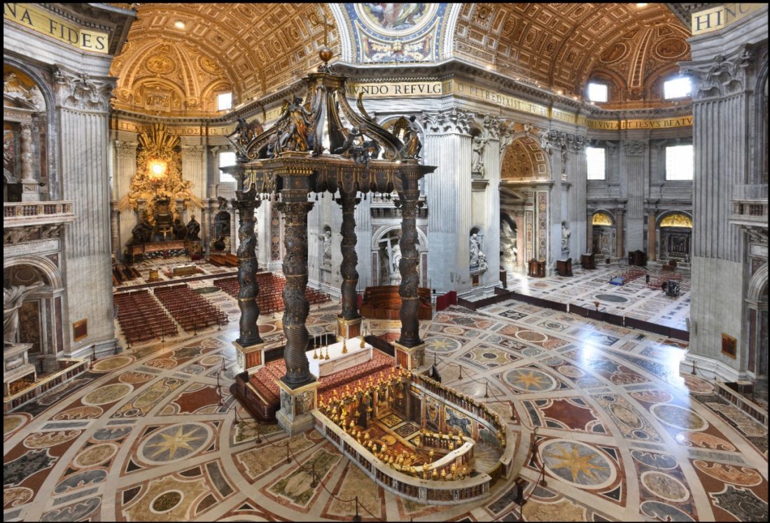 baldacchino Bernini restauración